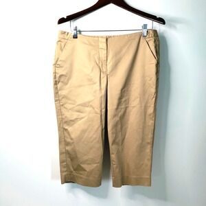 Worthington Khaki Modern Fit Bermuda Shorts Women 10P Workwear Career Chic Retro